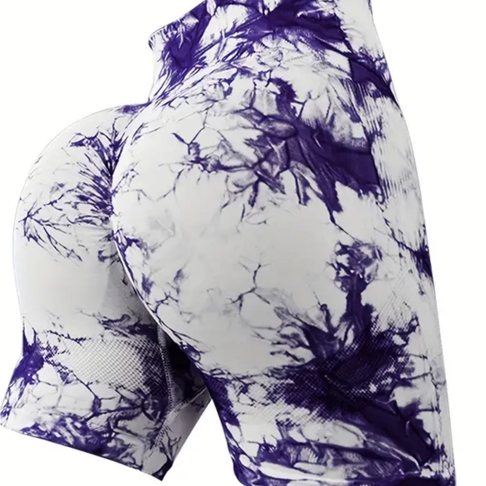 Women's Purple Tie-Dye Shorts
